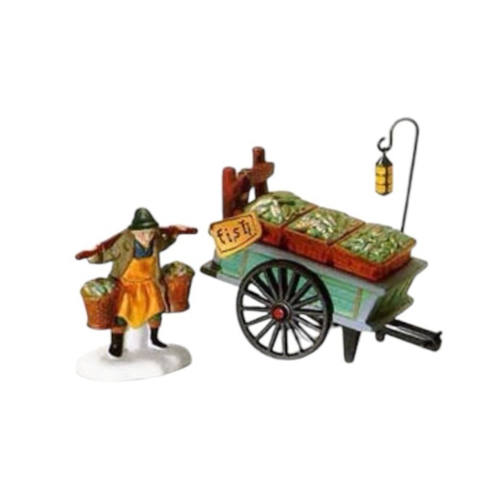 DEPT 56 CHELSEA MARKET FISH MONGER‎ & CART ACCESSORY